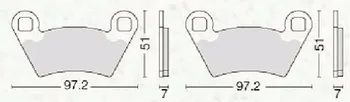 4 КОМПЛЕКТА Полуметаллических неасбестовых Передних и Задних Тормозных Колодок Для Polaris Ranger 500 2x4 Carb, XP 700 800 4x4 RZR-4 900 Изображение 2