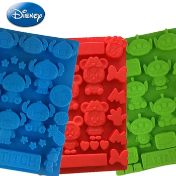Disney Stitch Микки, Формочка для печенья, Лоток для Кубиков льда, Аниме, Силиконовая форма для конфет, Форма для бисквитного торта, Кухонные Инструменты для выпечки DIY Многоразового использования