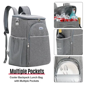 18Л Большой Емкости Рюкзак-холодильник для Пикника, Ланч, пиво, термоизолированная коробка, двойная молния, сумки для хранения напитков на открытом воздухе