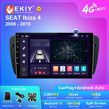 EKIY X7 Android 10 Автомобильный Радиоприемник Для SEAT Ibiza 6J IV 4 2008-2015 Navi GPS Carplay Автоматический Мультимедийный Видеоплеер Стерео Без 2din DVD