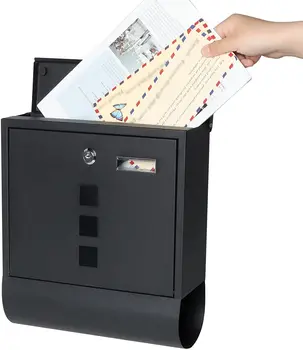 10шт 33x30x8 см, высококачественный металлический почтовый ящик с замком, ящик для жалоб, ящик для сообщений, открытый водонепроницаемый настенный дождезащитный Изображение 2