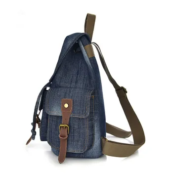 Джинсовый рюкзак, женский рюкзак Mochilas, женская повседневная Винтажная дорожная сумка, школьные сумки для девочек, Противоугонный Рюкзак для женщин Изображение 2