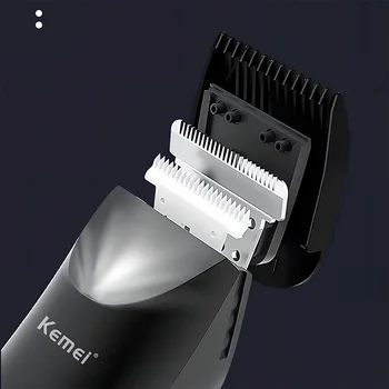Kemei Электрический Триммер для волос в паху, Газонокосилка, керамическое лезвие, водонепроницаемые Кусачки, гигиеническая бритва для ухода ниже талии Изображение 2