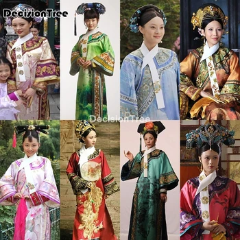 2022 китайский древний женский костюм легенда о чжэньхуань ТВ, карнавальный костюм королевы ханьфу, одежда принцессы династии Цин Изображение 2