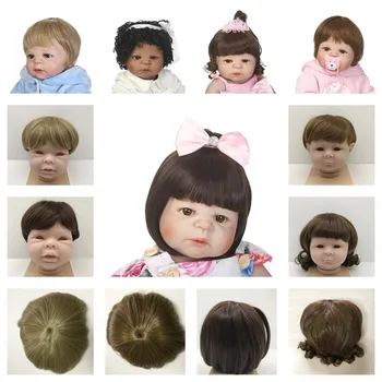 Новые 7 Различных моделей Силиконовая кукла Реборн/BJD Парик для волос Подходит для окружности головы Куклы Около 42 см DIY Doll