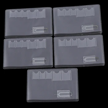 5 Шт 6 Чехол для хранения sim-карт Коробка Сумка Удобная для переноски Прозрачный протектор Портативный Для SIM-карты памяти Прозрачность Универсальный Изображение 2