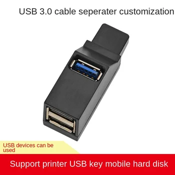 USB 3,0 Концентратор Адаптер Удлинитель Мини-Разветвитель Коробка 3/4 Порта для ПК Ноутбук Macbook Мобильный Телефон Высокоскоростной Считыватель U-дисков для Xiaomi