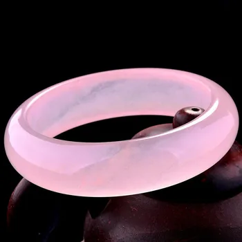 Натуральный Ледяной розовый халцедоновый браслет для женщин, Проникающий сквозь лед Агат, Изысканный браслет из нефрита Фуронг