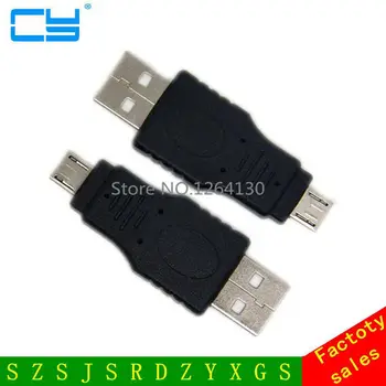 Стандартный разъем USB 2.0 от мужчины к Micro USB 5pin, разъем M/M адаптера-конвертера, черный 10 шт./лот
