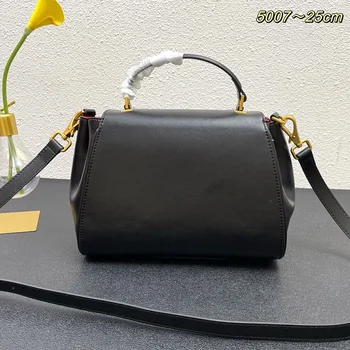 Модная женская сумка через плечо с металлической пряжкой, Высококачественная кожаная сумка Большой емкости, универсальная дорожная сумка, сумка для пригородных поездок Изображение 2