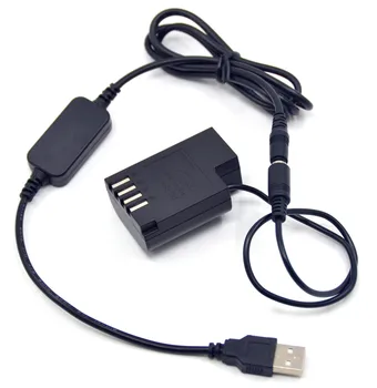 USB Кабель постоянного тока + BLF19 Фиктивный Аккумулятор DCC12 Соединитель постоянного тока для Камер Lumix DMC-G9 GH3 GH4 GH5 DMC-GH5S GH3K Изображение 2