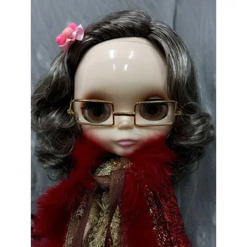 Бесплатная стоимость доставки Кукла ню Блит, фабричная кукла с темно-серыми волосами, подходит для смены игрушек BJD своими руками для девочек