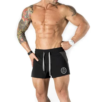 Muscleguys, спортивные мужские Сетчатые Повседневные шорты для бодибилдинга, фитнеса, Летних Тренировок для бега, Шорты с принтом