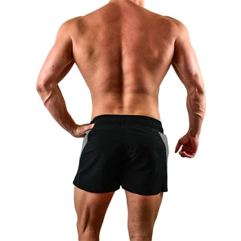 Muscleguys, спортивные мужские Сетчатые Повседневные шорты для бодибилдинга, фитнеса, Летних Тренировок для бега, Шорты с принтом Изображение 2