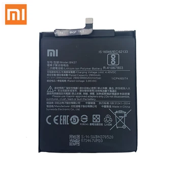 Xiao Mi Оригинальный Аккумулятор BN37 3000 мАч для Xiaomi Redmi 6 Redmi6 Redmi 6A Высококачественные Сменные Батареи для телефона Изображение 2