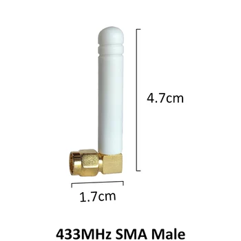 GRANDWISDOM 20шт 433 МГц антенна 3dbi sma мужской lora antene iot модуль lorawan antene ipex 1 SMA женский удлинитель с косичкой Изображение 2