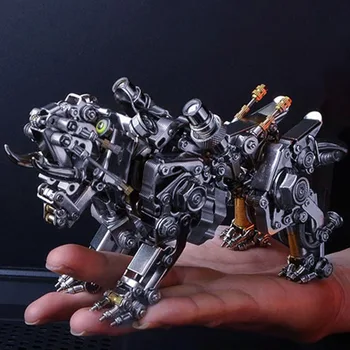 650 шт. + комплект для сборки 3D Металлического Тигра 18*8* 12 см, наборы моделей животных Smilodon Изображение 2
