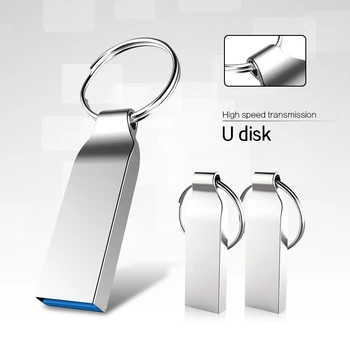 USB 2.0 водонепроницаемый металлический USB-накопитель 32 ГБ 64 гб 128 ГБ флэш-диск Pendrive usb memory stick Флэш-накопитель USB Изображение 2