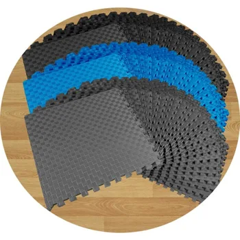 1 дюйм. Толстый коврик для упражнений-головоломка с высококачественными плитками из пены EVA, 18 шт., 72 кв. фута. Черный Изображение 2
