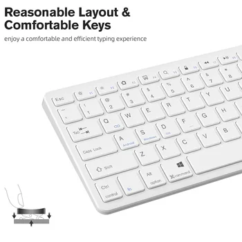 Беспроводная клавиатура без звука для планшета iPad, ультратонкая клавиатура Bluetooth Samsung, планшет S8, Мини-компьютер, Офисная внешняя клавиатура