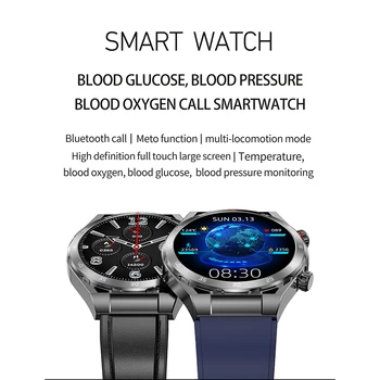Смарт-часы с Bluetooth-вызовом, измерение уровня глюкозы в крови, IP67 Водонепроницаемый, Отслеживание Менструации, мониторинг температуры тела Изображение 2