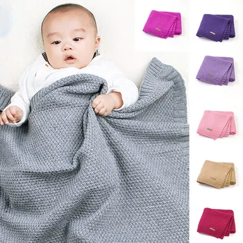 Детское одеяло, Вязаное Мягкое Пеленание для малышей, Обертывание Для коляски, Детские одеяла, Кровать, Диван, Корзина, одеяла для колясок