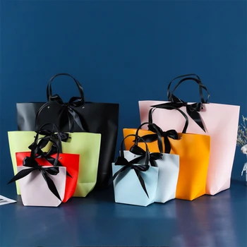 Имитация заклепок, Красивая Розовая подарочная сумка, Подарочная коробка, украшение, Пижамная книжка, Черная ручка с лентой, Бумажная коробка, сумка, Крафт-упаковка