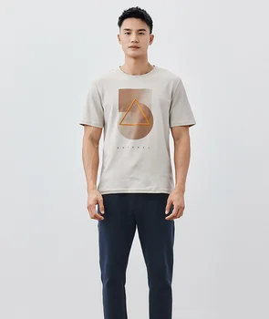 W4637- Летняя новая мужская футболка с короткими рукавами в американском стиле, футболка с круглым вырезом и принтом