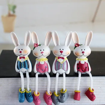 Фигурки и миниатюры из смолы-Креативный декор для дома, подарок, Сувенир-Очаровательные персонажи Кролик и Миффи- Идеально подходят для демонстрации и коллекционирования