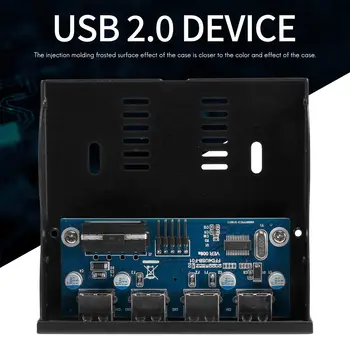 3,5-Дюймовый Отсек для гибких дисков с 4 Портами USB 2,0 Концентратор USB2.0 Разъем Адаптера расширения передней панели С 9-Контактным кабелем Для настольного компьютера Изображение 2