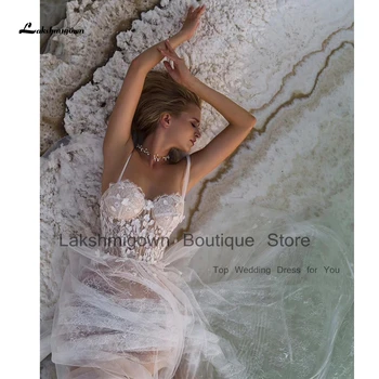 Lakshmigown Сексуальное Пляжное Свадебное Платье для Женщин 2023, Корсет, Свадебные Платья в стиле Бохо, Новинка Изображение 2