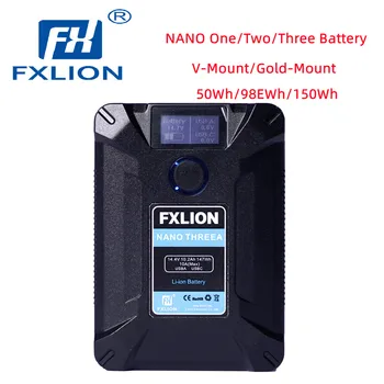FXLION NANO Один/Два/Три Аккумулятора с V-образным креплением/с золотым Креплением Type-C USB Карманный Аккумулятор Для светодиодной Видеокамеры Смартфона Ноутбука