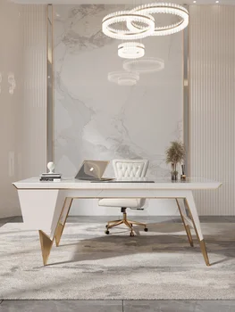 Шиферный стол, прямоугольный компьютерный стол из массива дерева, дизайнерский домашний стол высокого класса