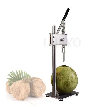 Машина для вырезания отверстий в кокосовой соломке, облегчающая получение кокосового напитка и мяса