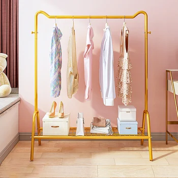 Современные вешалки для одежды Премиум-класса, Металлические Золотые Квадратные Простые полки для одежды в гостиной, Роскошная мебель для комнаты Perchero