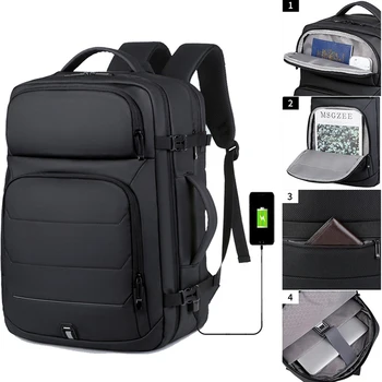 2023 Расширяемые Мужские 17-дюймовые Рюкзаки для ноутбуков, Водонепроницаемый школьный рюкзак для ноутбука, USB, Спортивная Дорожная Школьная сумка, рюкзак для мужчин