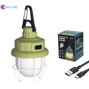 Мини Наружные светодиодные фонари для кемпинга 4 Режима Портативная лампа для палатки USB Перезаряжаемый Портативный фонарь Водонепроницаемый Аварийный светильник для лагеря