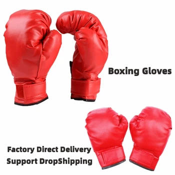 Боксерские перчатки для детей PU Muay Thai Sandboxing Guantes De Boxeo Free Fight MMA Sanda Тренировочное Детское Снаряжение