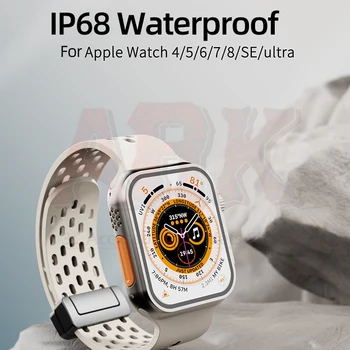 Ремешок Для Apple watch ultra band 49 мм 44 мм 45 мм 41 мм 40 мм 42 мм 38 мм 45 мм Силиконовый Магнитный браслет iWatch Series 8 se 7 6 5 3 Изображение 2