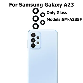 Оригинальное стекло камеры для Samsung Galaxy A23 4G 5G, объектив камеры заднего вида с наклейкой, клей для ремонта, запасные части Изображение 2