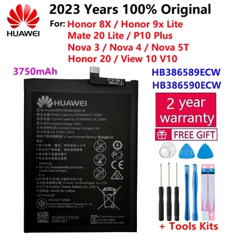 Hua Wei Оригинальный HB386589ECW 3750 мАч Перезаряжаемый Аккумулятор Для телефона Huawei Honor 8X P10 PLUS View 10 Mate 20 Lite Nova 3 4 5T