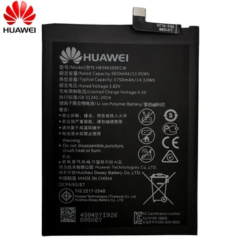 Hua Wei Оригинальный HB386589ECW 3750 мАч Перезаряжаемый Аккумулятор Для телефона Huawei Honor 8X P10 PLUS View 10 Mate 20 Lite Nova 3 4 5T Изображение 2