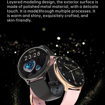 Новые Женские Полноэкранные QS06, Монитор сердечного ритма, Артериального давления, кислорода в крови, Android IOS, Водонепроницаемые Спортивные Смарт-часы Для Xiaomi Изображение 2