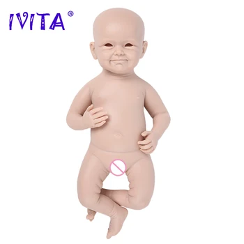 IVITA WG2011 48 см (19 дюймов) 4400 г Реалистичная Силиконовая кукла-Реборн Новорожденная Неокрашенная Незаконченная Девочка Куклы DIY Пустой набор Игрушек Изображение 2