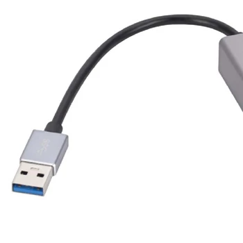 Гигабитная сетевая карта USB из алюминиевого Сплава 3 Порта 3.0 КОНЦЕНТРАТОР USB-RJ45 Гигабитная сетевая карта Ethernet Адаптер Изображение 2