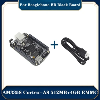 Для Beaglebone BB Черный Встроенный AM3358 512 МБ DDR3 + 4 ГБ EMMC Flash Плата разработки + USB кабель