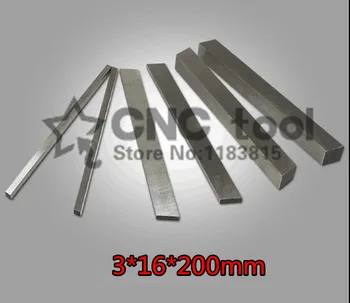 2шт HRC60 3*16*200 мм из быстрорежущей стали, острые стальные заготовки, плоское лезвие для токарного инструмента HSS, материал для ножей DIY, токарный инструмент