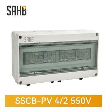 SAHB 4 в 2 из солнечной комбинирующей коробки, водонепроницаемая пластиковая распределительная коробка, молниезащита для фотоэлектрической системы IP65