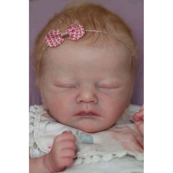 18-дюймовая кукла-Реборн, Спящий комплект для новорожденного Шарлотта с согнутыми ножками, Незаконченные детали с телом Изображение 2