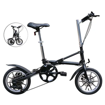 TRANSMO 14-дюймовый Велосипедный односкоростной Односекундный Складной Сверхлегкий Педальный Дисковый Тормоз для Взрослых Складной Велосипед Дропшиппинг